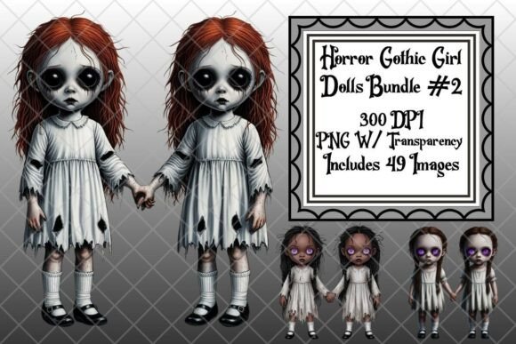 Download Horror Gothic Dolls #2 Clipart Bundle - Gothic doll Collection