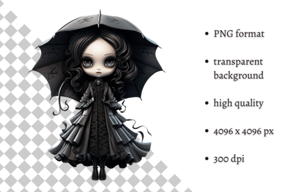 Download Spooky Gothic Doll PNG Clipart - Gothic doll Collection