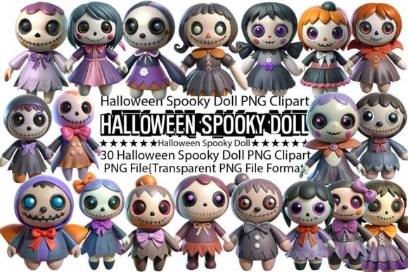 Download Halloween Spooky Doll Sublimation Bundle - Spooky doll Collection
