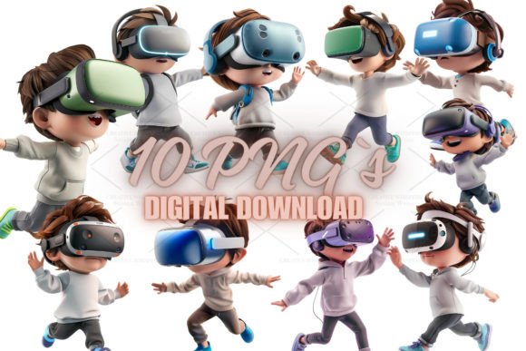 Download Boy Vr Headset 3d Clipart, PNG 4S-31 - Headset Collection